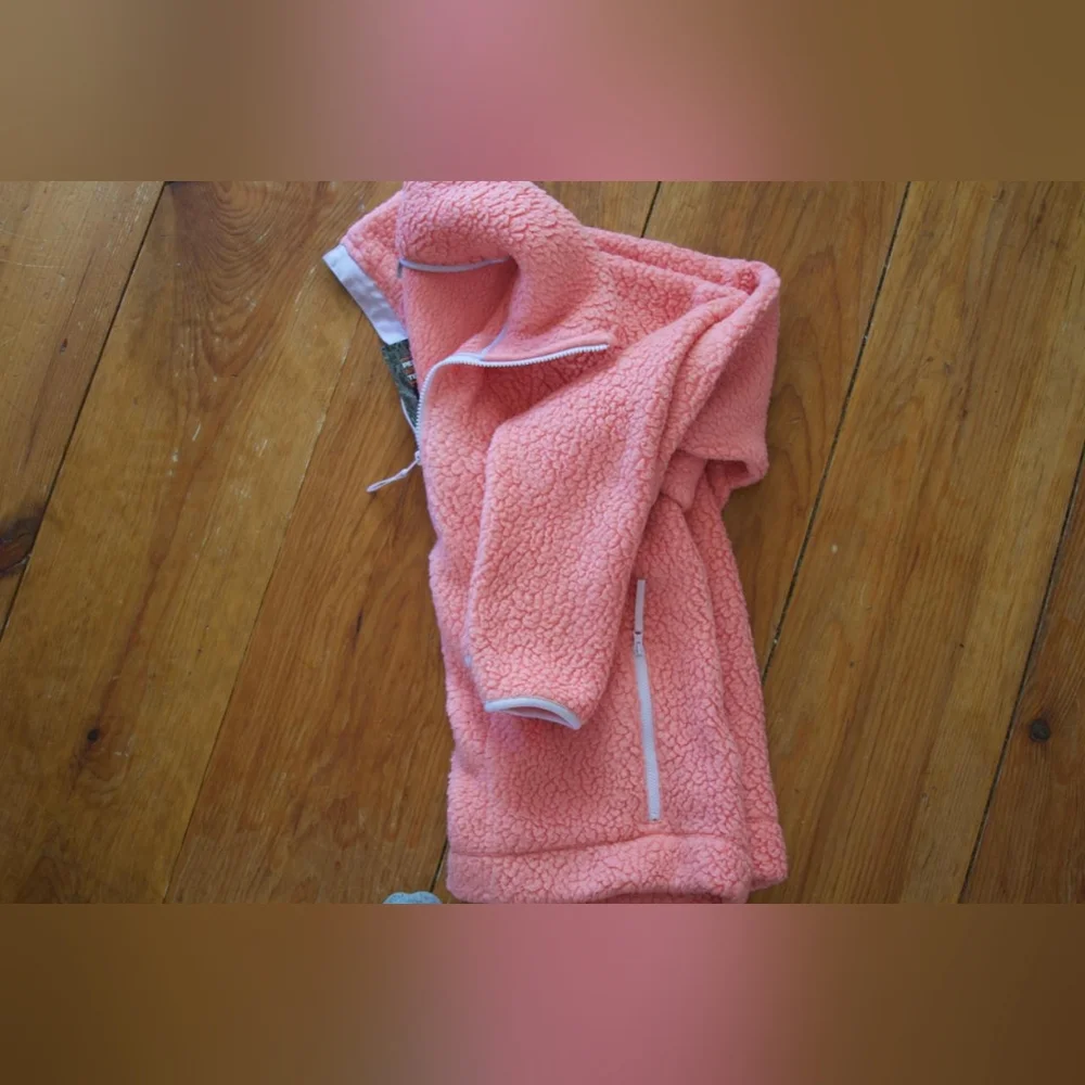 J Crew Vintage Fleece Jacket Pink/Peach Medium NWT - Picture 3 of 9
